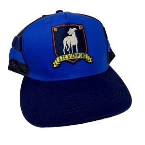 TED LASSO AFC Richmond Football Soccer Trucker Hat Baseball Cap NWT Blue Believe